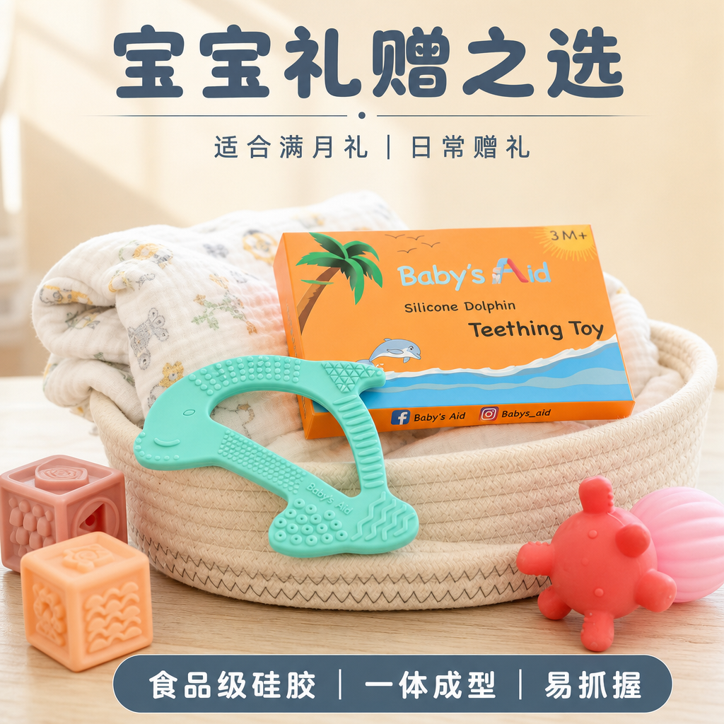 婴儿硅胶磨牙器 — 婴幼儿咬咬玩具