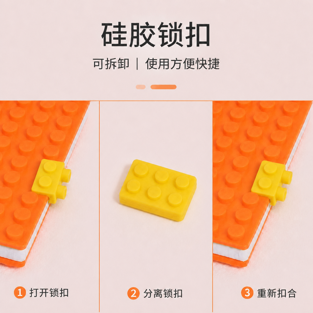 硅胶按压解压笔记本 — 创意便携记事本
