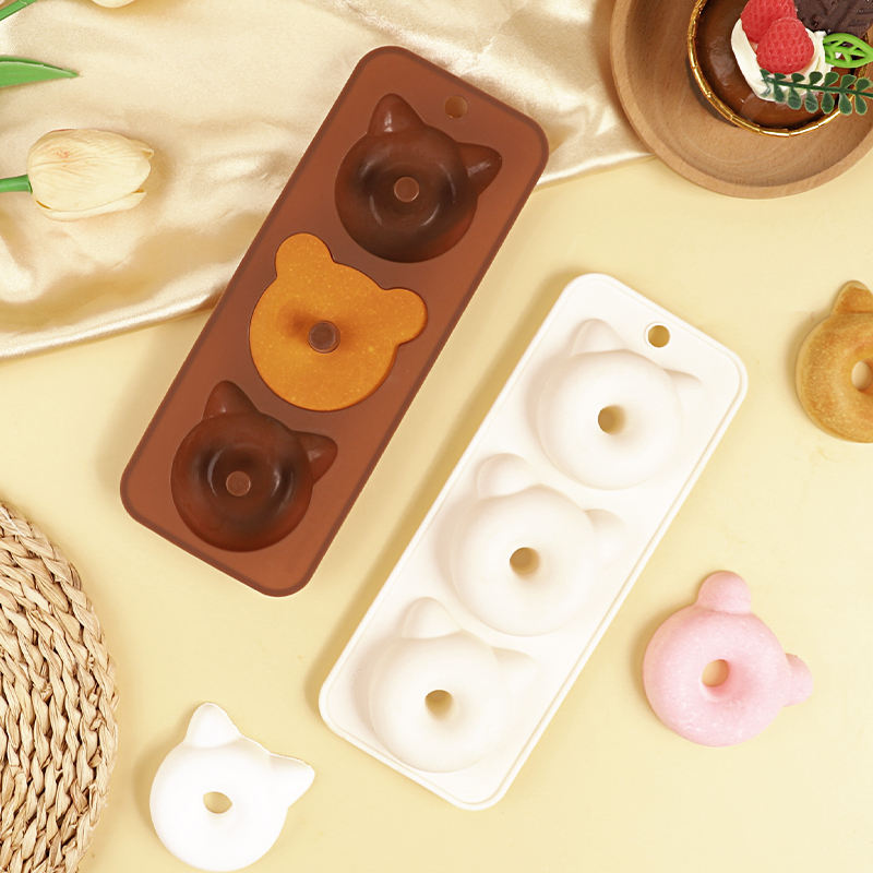 热门排名 食品级硅胶圆形甜甜圈模具易脱模烤箱蛋糕烘焙工具