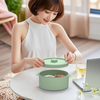 顶级食品级可折叠硅胶蔬菜食品锅微波炉蒸锅