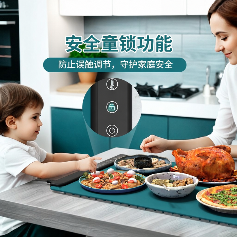 硅胶电热垫-快速加热折叠托盘