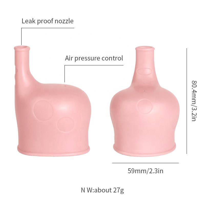 不含 BPA 定制长颈鹿硅胶饮水杯盖 防溢盖，适用于婴儿茶杯和茶碟