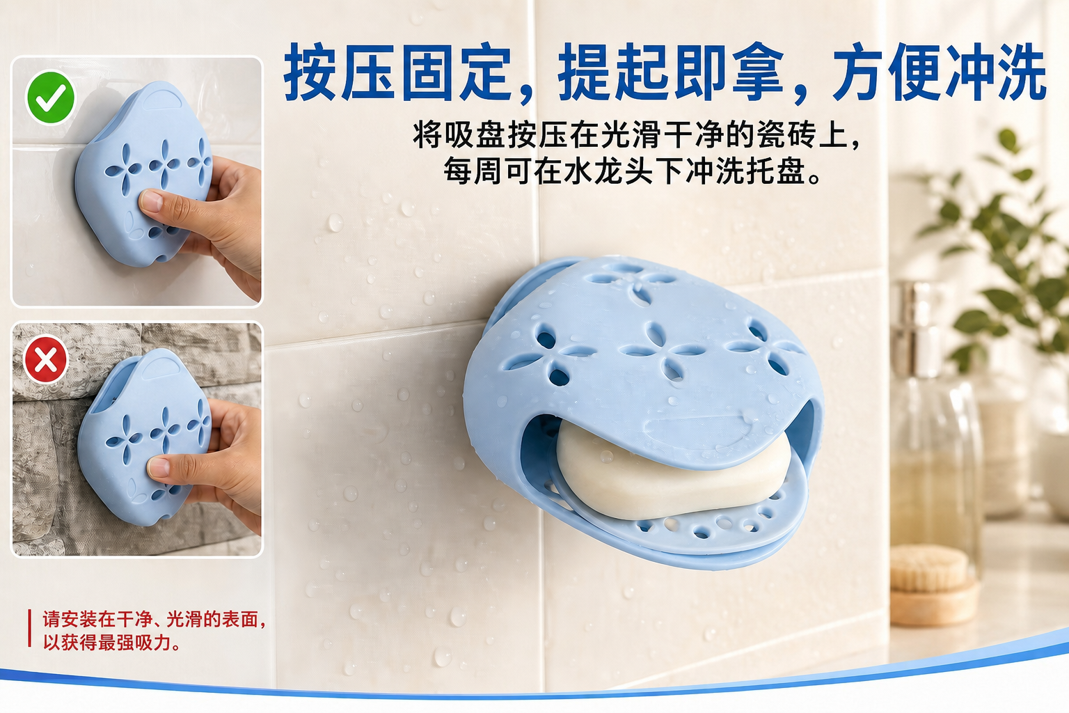 <span style="font-family:inter;"><span style="color:#2f4a52;"><strong>通用设计，适配光滑的浴室和厨房表面</strong></span></span> <link href="https://fonts.googleapis.com/css?family=Inter" rel="stylesheet" type="text/css" />