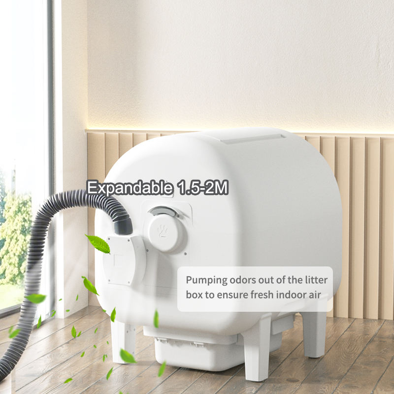 Wellfine低噪音Wifi远程应用程序控制大型电动自动智能开顶自洁猫厕所猫砂盆