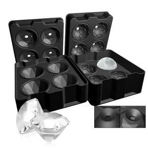 定制 Moldes De Hielo 硅胶冰模球树脂硅胶模具冰块托盘制造商适用于威士忌鸡尾酒饮料