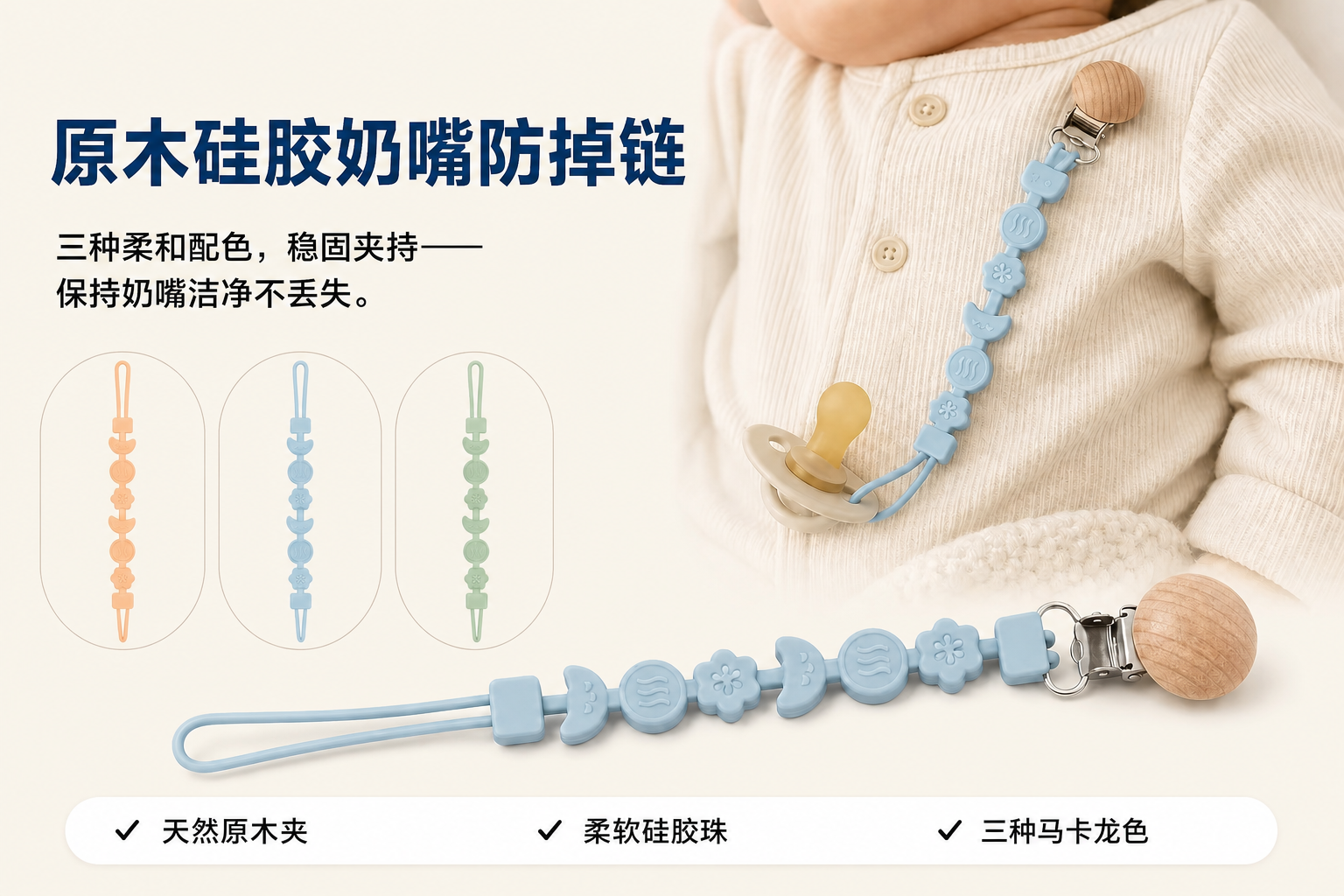 <span style="font-family:inter;"><span style="color:#2f4a52;"><strong>奶嘴夹让旅途中更干净、更平静</strong></span></span> <link href="https://fonts.googleapis.com/css?family=Inter" rel="stylesheet" type="text/css" />