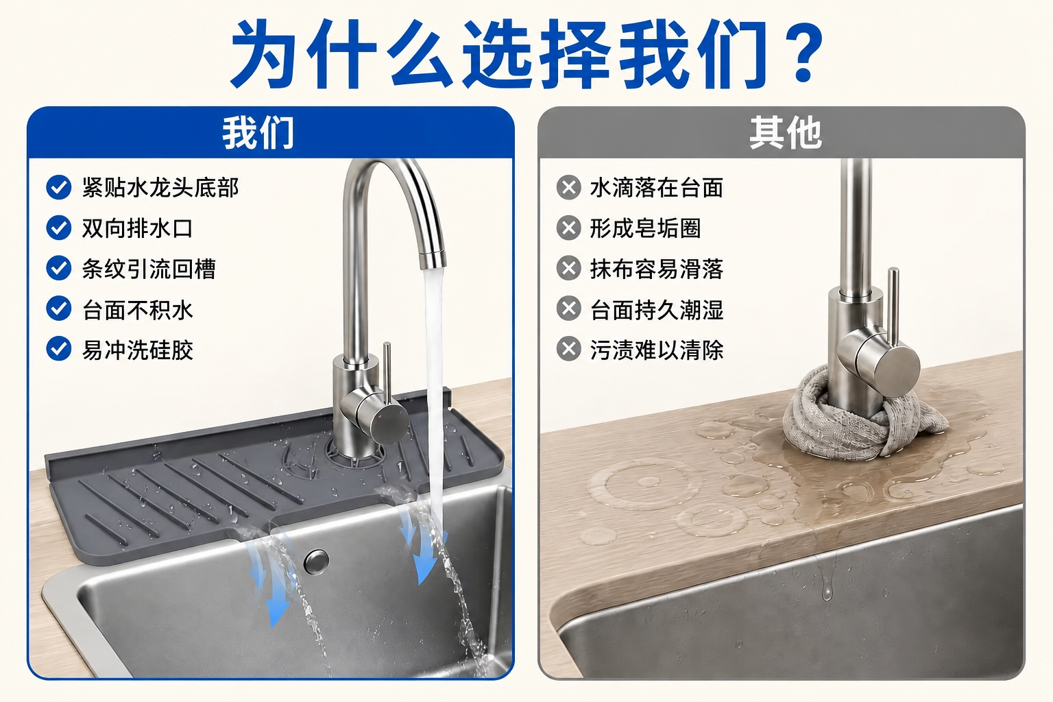 <span style="color:#2f4a52;"><span style="font-family:inter;"><strong>为什么为厨房业主选择我们的水龙头防溅罩</strong></span></span> <link href="https://fonts.googleapis.com/css?family=Inter" rel="stylesheet" type="text/css" />