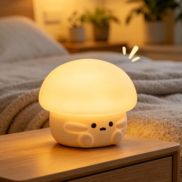 拍手圣诞灯 LED 智能三速可爱硅胶夜灯房间护眼睡眠氛围拍手灯