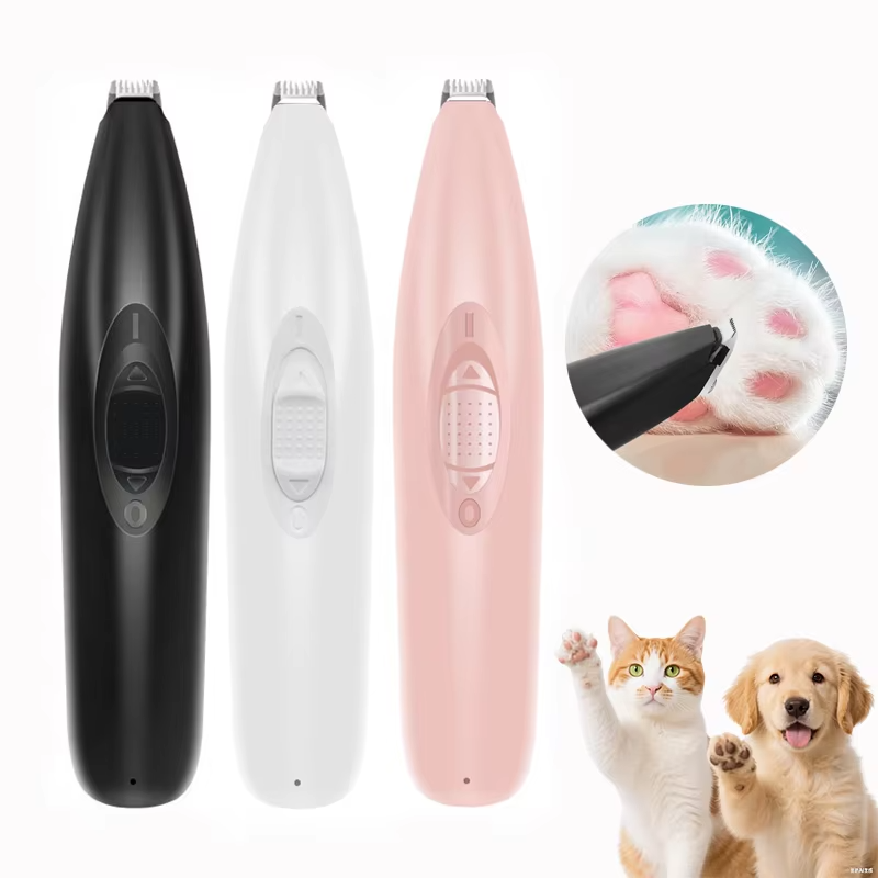 可充电狗修剪器爪子带 LED 灯狗爪修剪器防水低噪音爪子修剪器