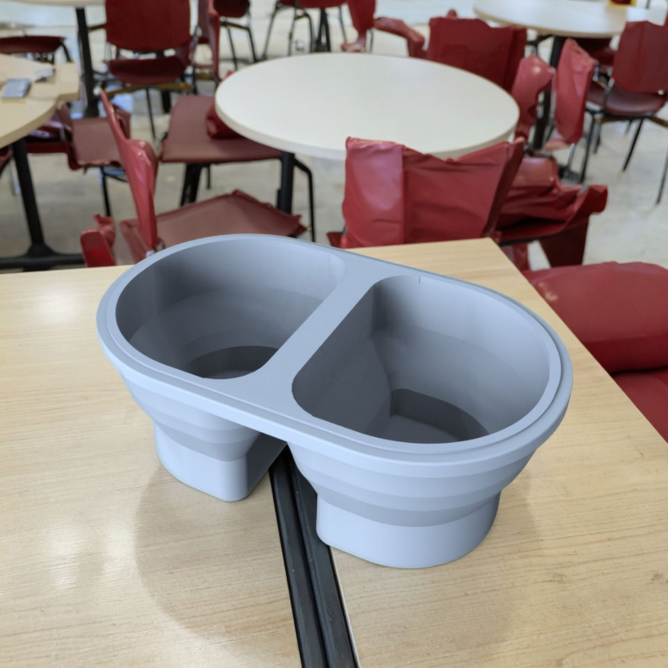 便携式儿童便当午餐盒不含 BPA 硅胶食品级储物容器，带 2 隔层