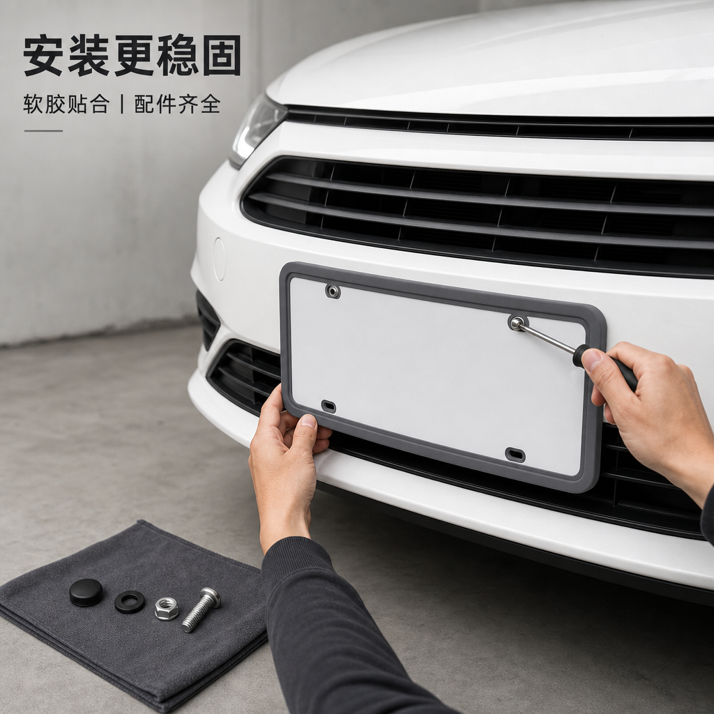 硅胶汽车车牌框 — 柔韧防护车牌边框