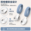 硅胶婴儿勺子和叉子套装 - 不锈钢，不含 BPA