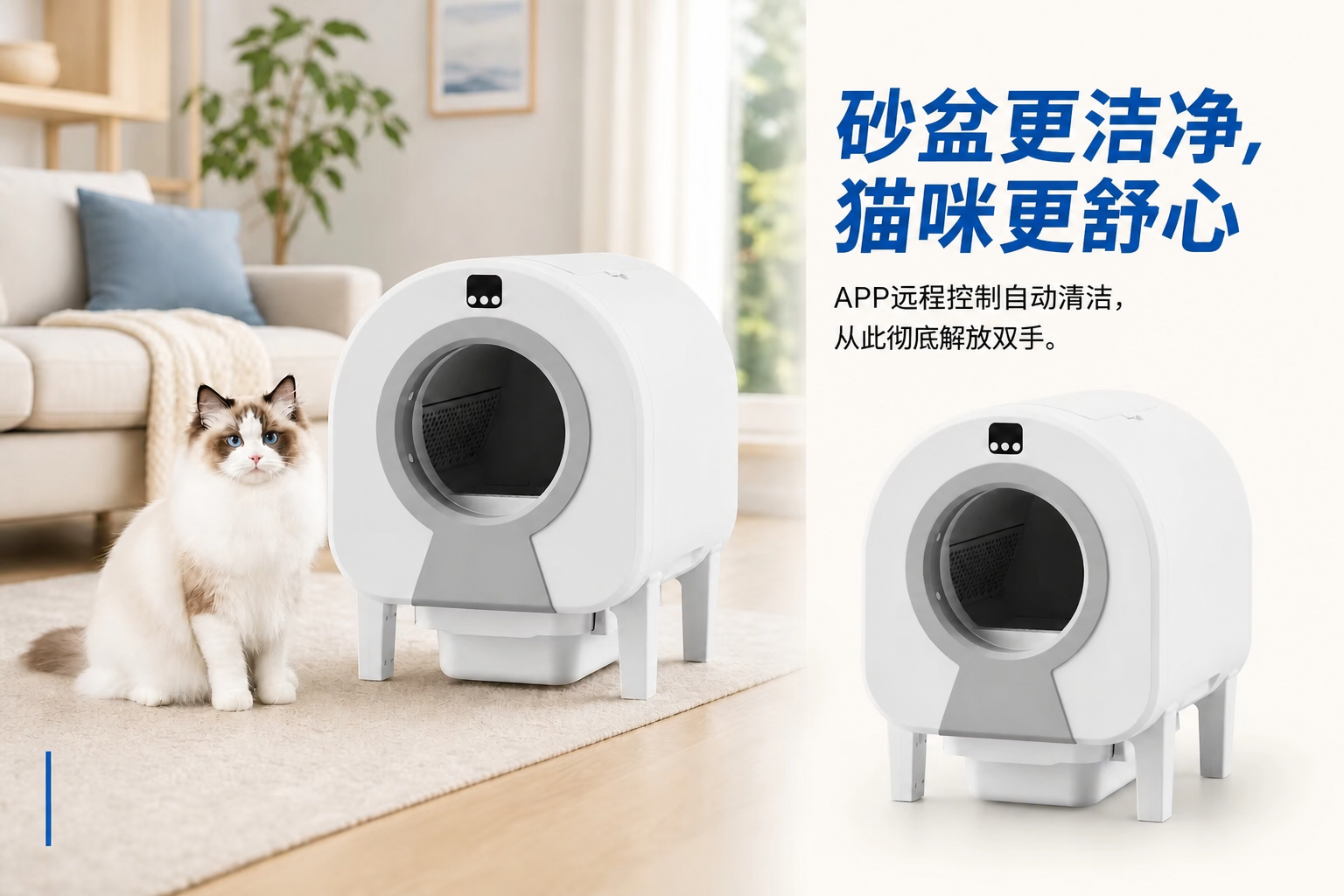 <span style="font-family:inter;"><span style="color:#2f4a52;"><strong>智能、坚固、猫咪友好的设计</strong></span></span><br /> <link href="https://fonts.googleapis.com/css?family=Inter" rel="stylesheet" type="text/css" />