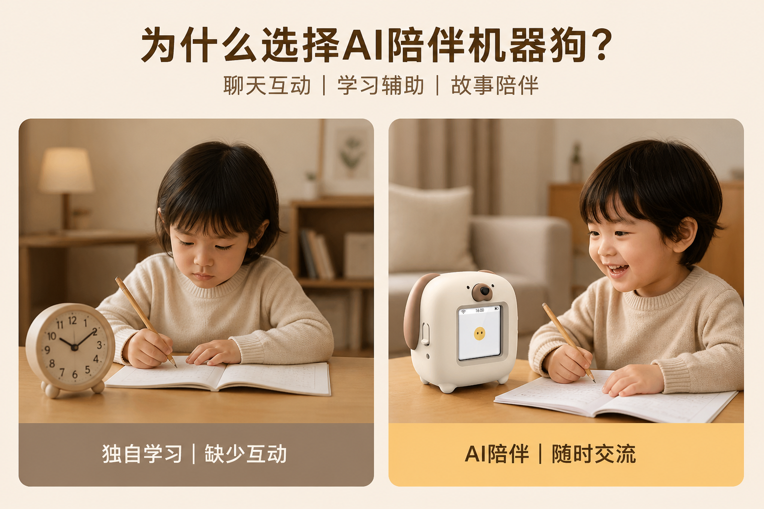 <span style="color:#2f4a52;"><span style="font-family:inter;"><strong>儿童学习陪伴为什么选择我们的 AI 陪伴机器人</strong></span></span> <link href="https://fonts.googleapis.com/css?family=Inter" rel="stylesheet" type="text/css" />