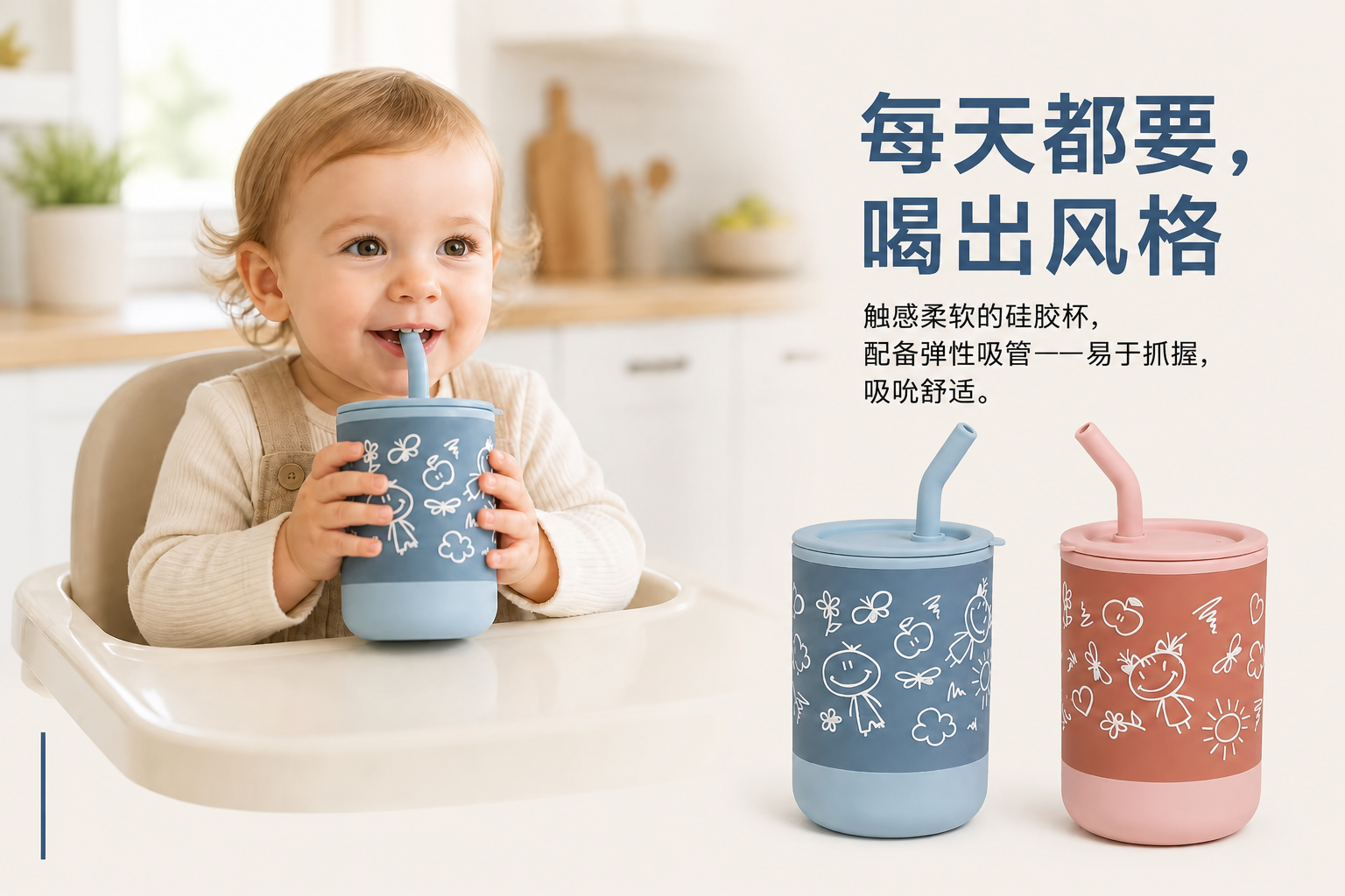 <span style="font-family:inter;"><span style="color:#2f4a52;"><strong>柔软、灵活且适合儿童的硅胶设计</strong></span></span><br /> <link href="https://fonts.googleapis.com/css?family=Inter" rel="stylesheet" type="text/css" />