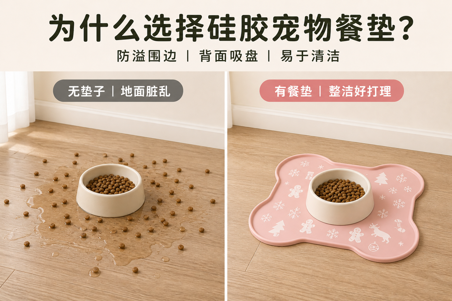 <span style="color:#2f4a52;"><span style="font-family:inter;"><strong>宠物进餐为什么选择我们的圣诞风硅胶餐垫</strong></span></span> <link href="https://fonts.googleapis.com/css?family=Inter" rel="stylesheet" type="text/css" />