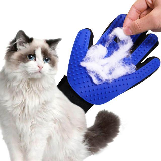 硅胶宠物理毛手套 — 去浮毛按摩撸猫手套