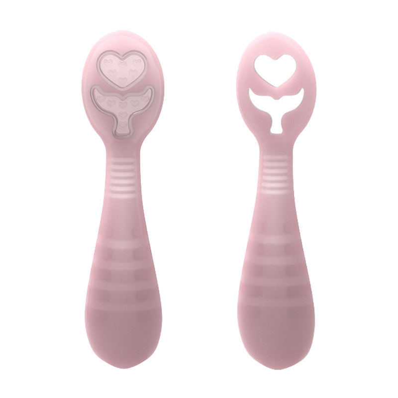 食品级不含 BPA 婴儿喂养定制餐具套装硅胶新生儿婴儿食勺套装