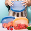 批发不含 BPA 环保厨房保鲜防漏可重复使用储物容器硅胶食品收纳袋