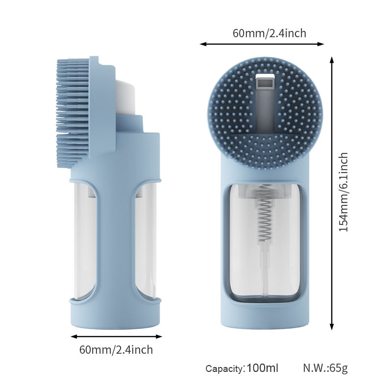 OEM 宠物产品美容用品淋浴洗发水喷雾软毛清洗按摩沐浴刷适用于狗猫