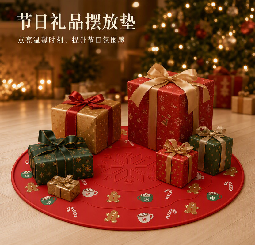 圣诞树硅胶地垫 — 多用途防水硅胶垫