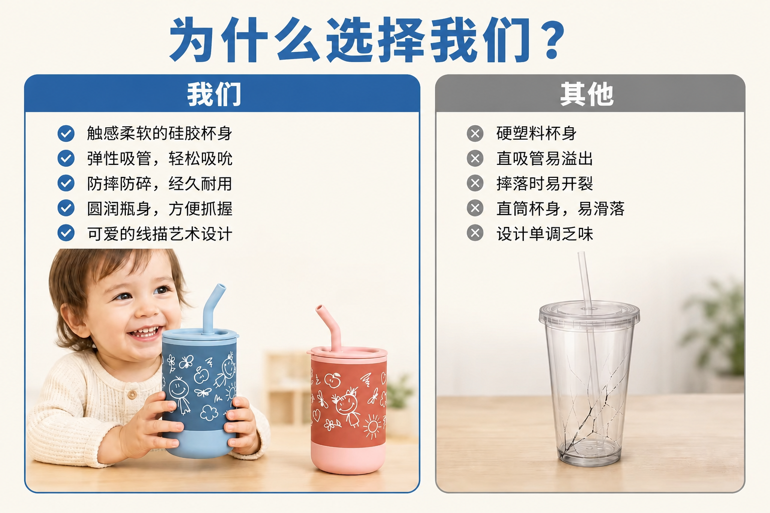<span style="color:#2f4a52;"><span style="font-family:inter;"><strong>为什么为父母选择我们的硅胶吸管杯</strong></span></span> <link href="https://fonts.googleapis.com/css?family=Inter" rel="stylesheet" type="text/css" />