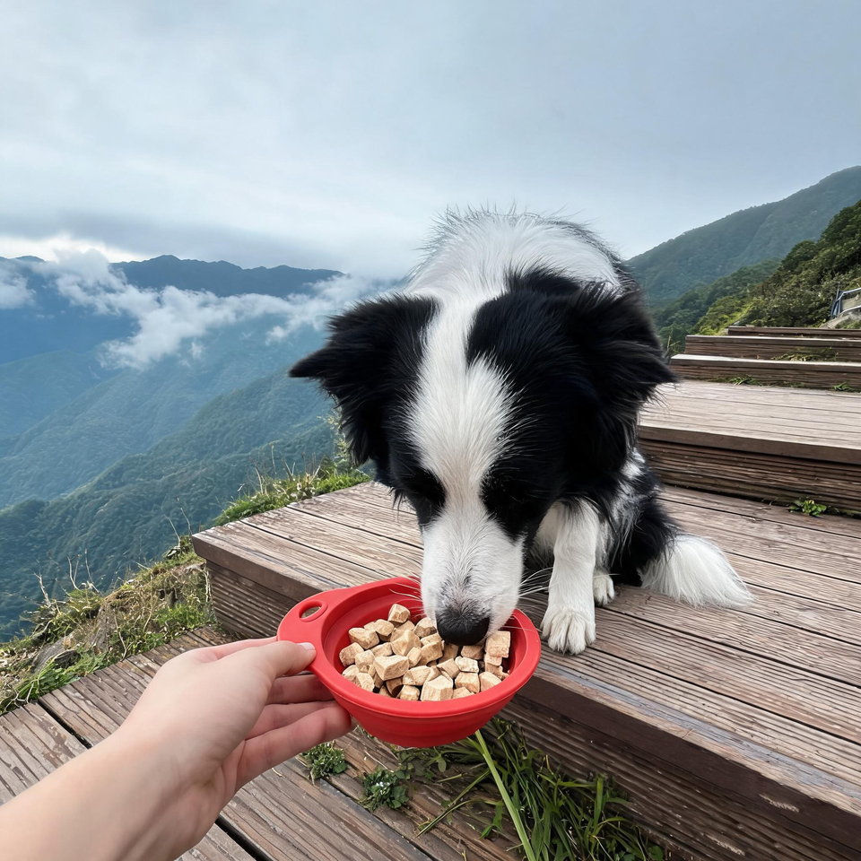 便携式可折叠狗碗不含 BPA TPE ABS 可折叠宠物碗便携式狗喂食器，高度可调，适合旅行