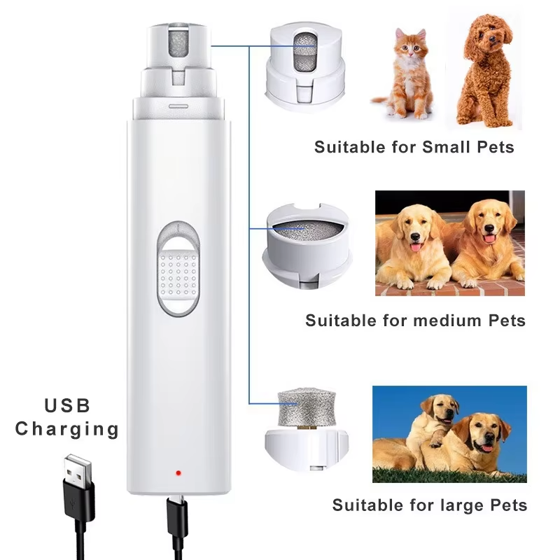 低噪音设计热销宠物指甲美容工具 USB 充电电动宠物狗指甲研磨机适用于狗猫