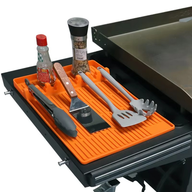 Wellfine 硅胶煎锅工具垫烧烤球童餐具架烹饪台面锅铲垫