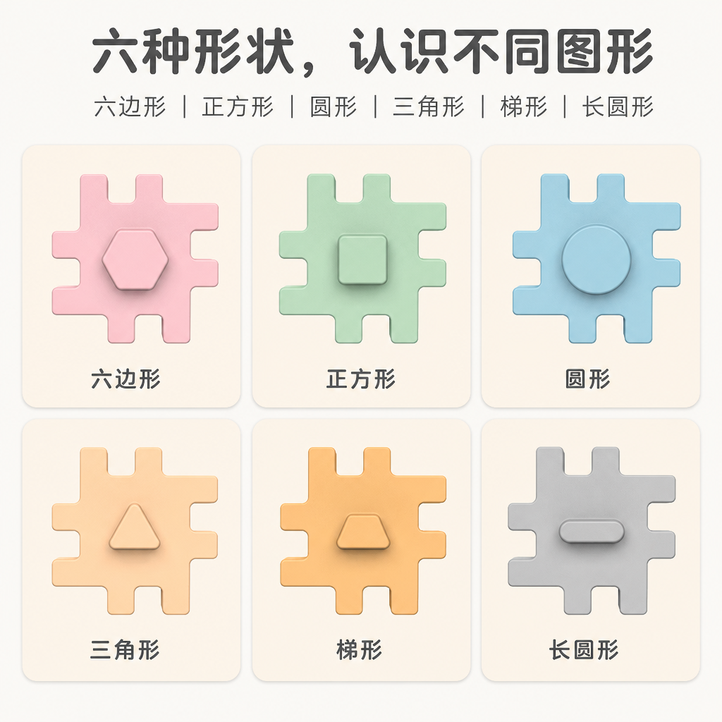 儿童硅胶拼接积木 — 创意建构硅胶玩具