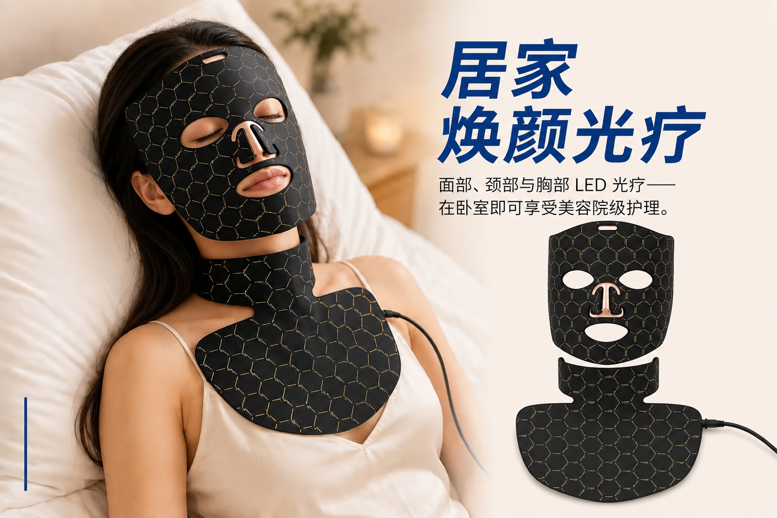 <span style="font-family:inter;"><span style="color:#2f4a52;"><strong>柔软、灵活、全覆盖的美容面罩设计</strong></span></span><br /> <link href="https://fonts.googleapis.com/css?family=Inter" rel="stylesheet" type="text/css" />