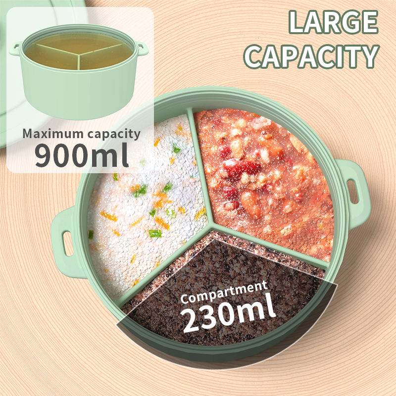 顶级食品级可折叠硅胶蔬菜食品锅微波炉蒸锅