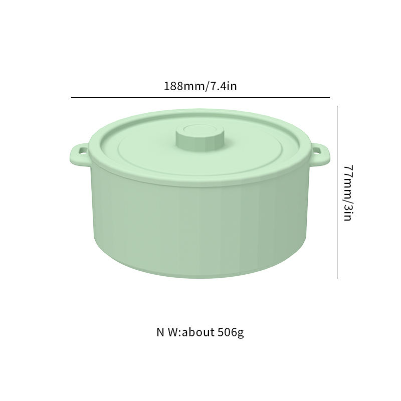 顶级食品级可折叠硅胶蔬菜食品锅微波炉蒸锅