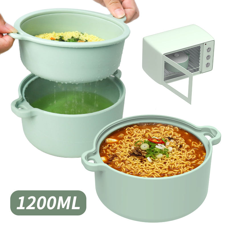 不含 BPA 环保硅胶微波炉蒸锅懒人食品蒸锅碗适合蔬菜和炊具锅