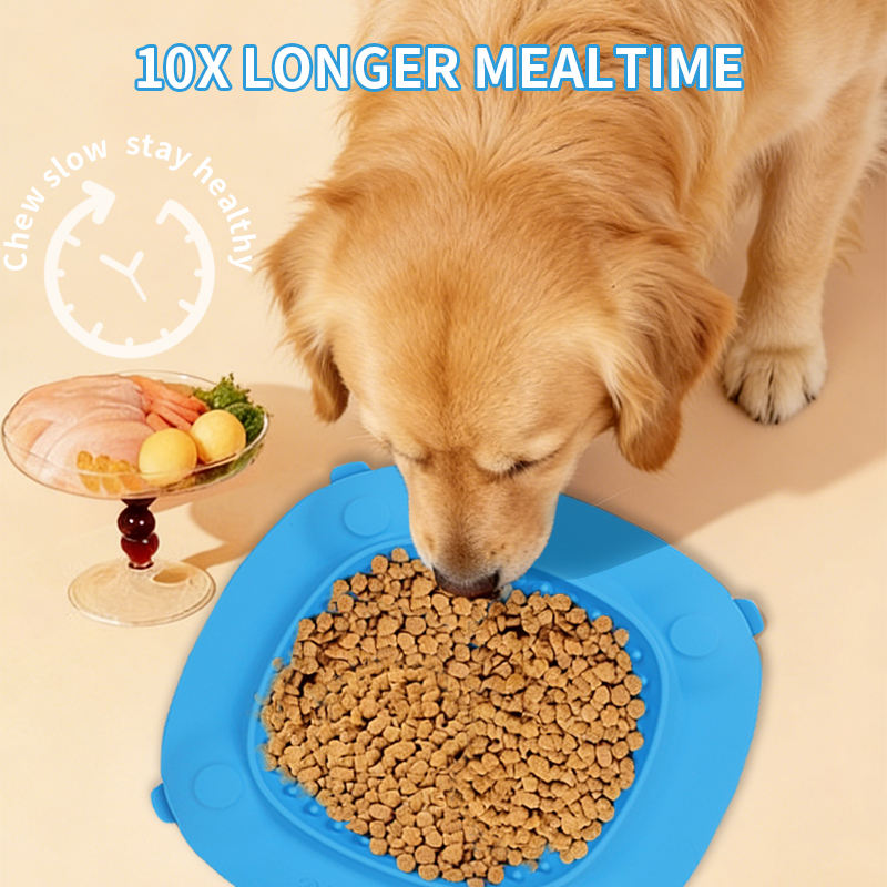吸盘防溢喂食垫硅胶慢喂狗舔垫猫狗通用防滑宠物碗