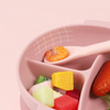 定制婴儿喂食碗套装，带吸盘底座食品级无毒不含 BPA 硅胶婴儿碗适合幼儿