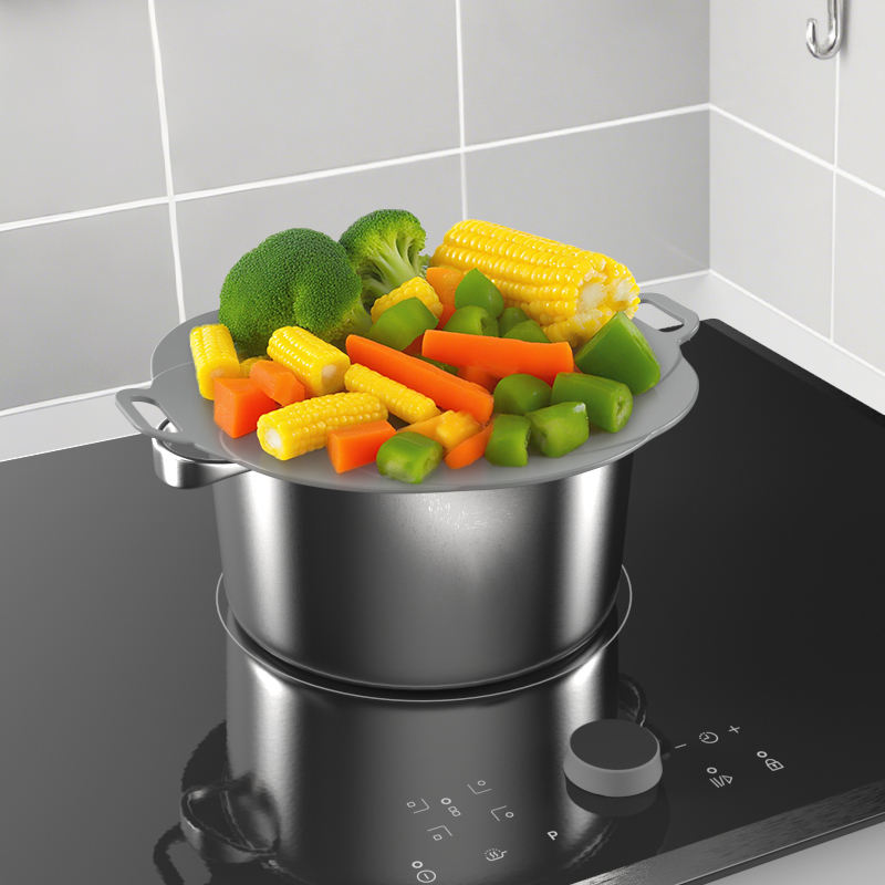 不含 BPA 烹饪工具防溢硅胶锅盖炊具防溢塞锅盖