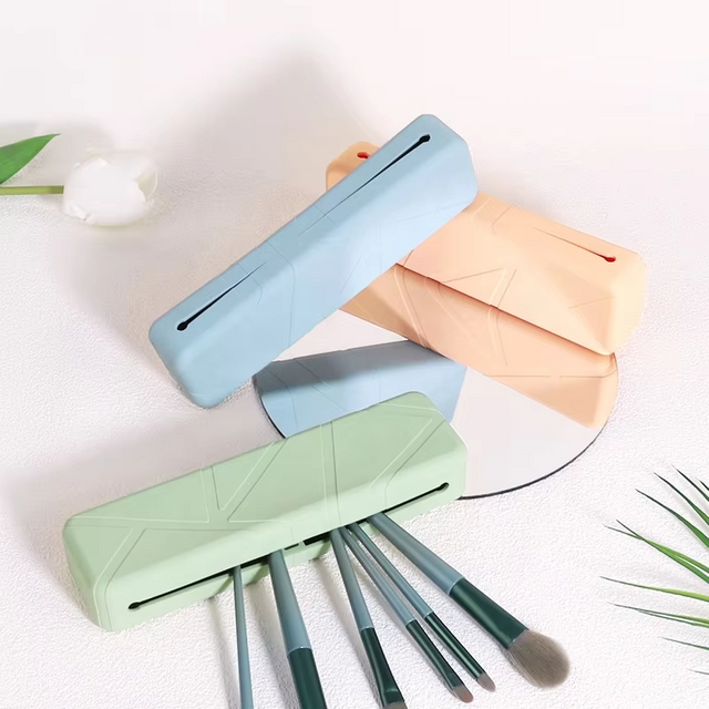 定制徽标硅胶套返校文具儿童创意可爱 Diy 硅胶收纳袋