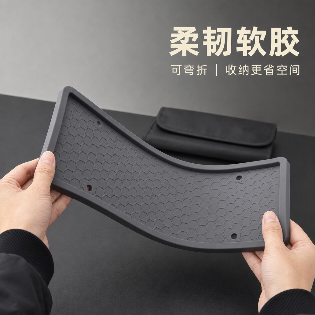 硅胶汽车车牌框 — 柔韧防护车牌边框