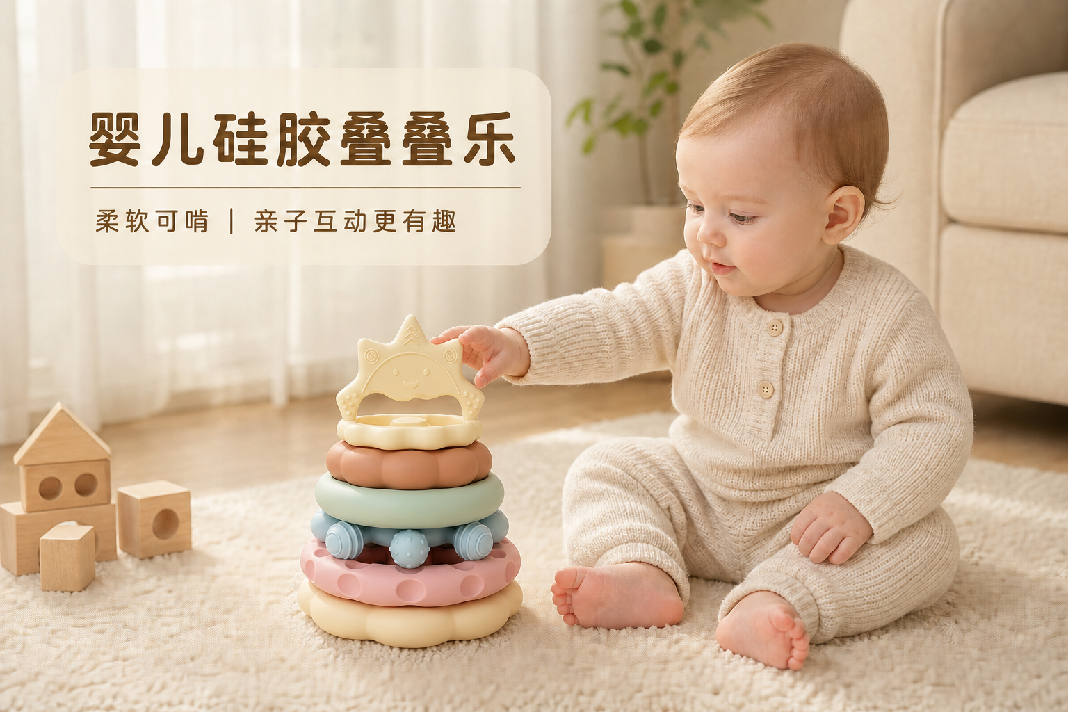 <span style="font-family:inter;"><span style="color:#2f4a52;"><strong>柔软可咬、圆润安全、适合小手抓握的硅胶设计</strong></span></span><br /> <link href="https://fonts.googleapis.com/css?family=Inter" rel="stylesheet" type="text/css" />