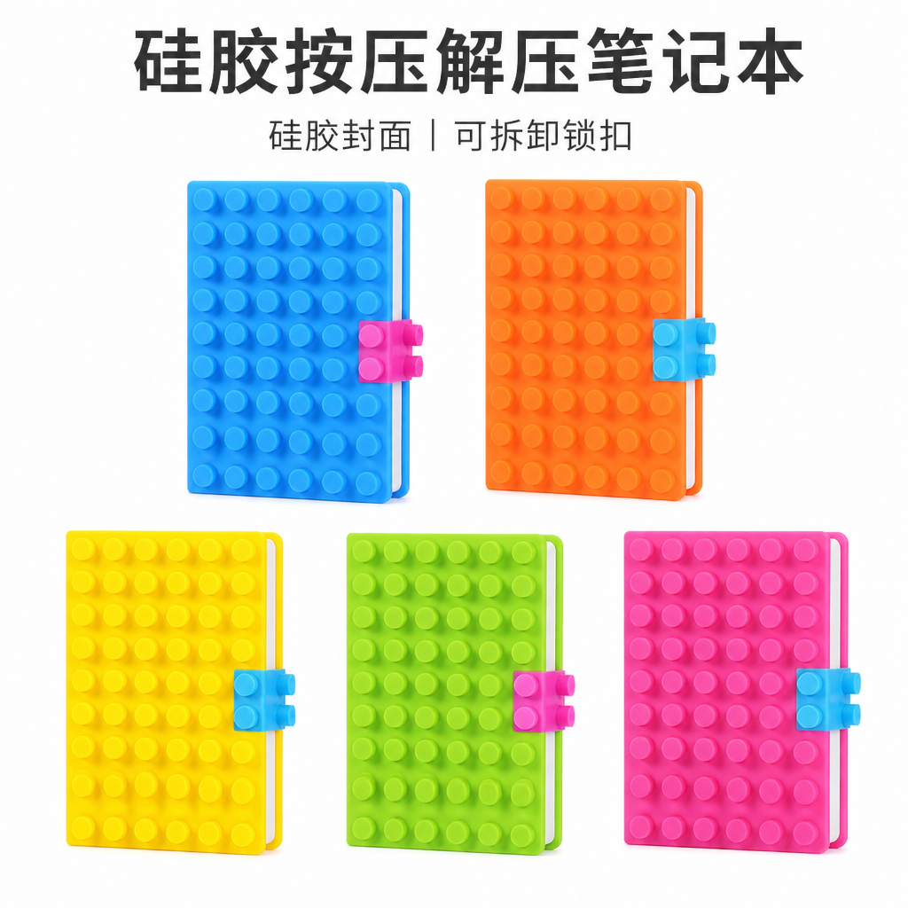 硅胶按压解压笔记本 — 创意便携记事本
