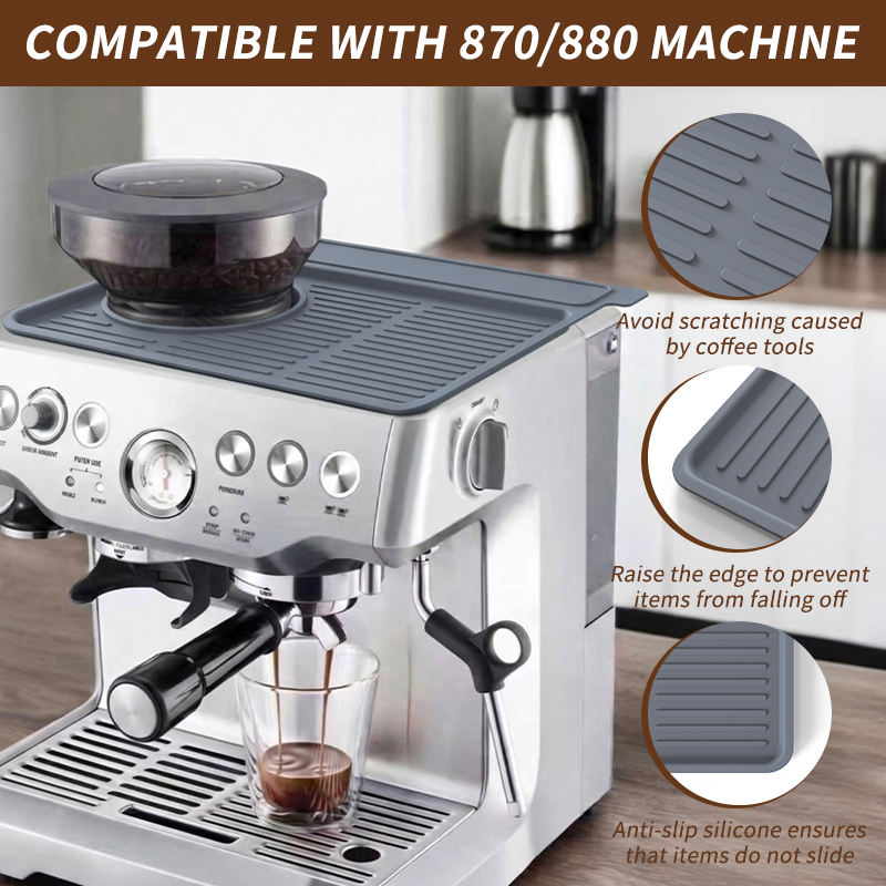 新品上市 浓缩咖啡捣固垫 Breville 870/880 防水捣固垫 硅胶顶垫，适用于 Breville 浓缩咖啡