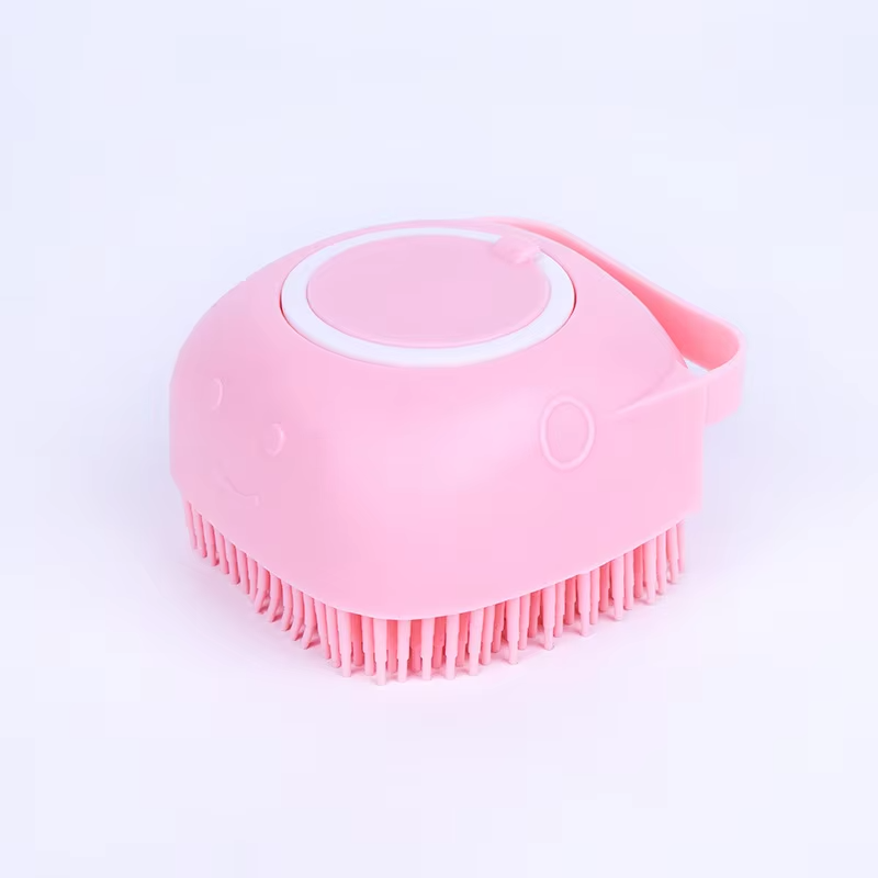 新品上市定制宠物刷沐浴按摩刷洗发水分配器狗美容工具宠物猫狗洗澡