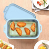 流行的可重复使用硅胶内衬矩形空气炸锅篮可回收食品垫用于烧烤烘焙