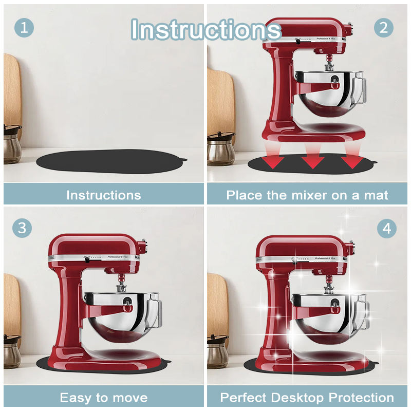 硅胶滑块垫 用于 KitchenAid 搅拌机的垫子和垫子 滑动托盘支架 搅拌器垫滑动
