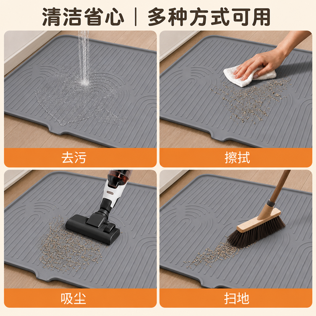 硅胶猫砂垫 — 宠物猫砂防带出猫砂盆硅胶垫