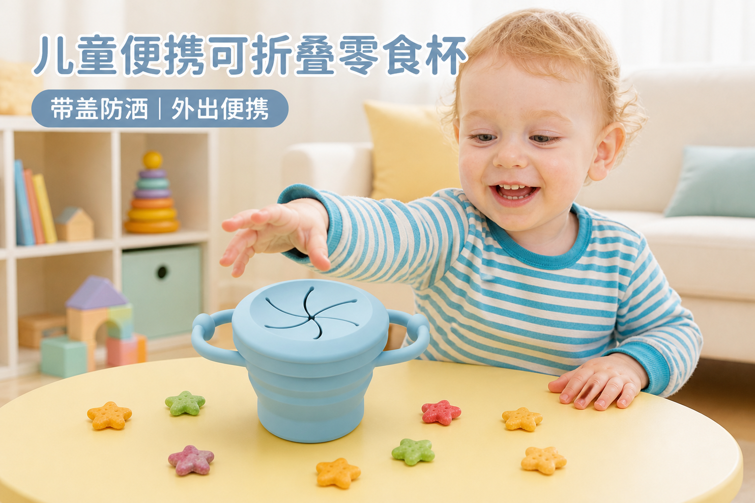 <span style="font-family:inter;"><span style="color:#2f4a52;"><strong>柔软硅胶、带盖防洒、双侧手柄的折叠零食杯设计</strong></span></span><br /> <link href="https://fonts.googleapis.com/css?family=Inter" rel="stylesheet" type="text/css" />