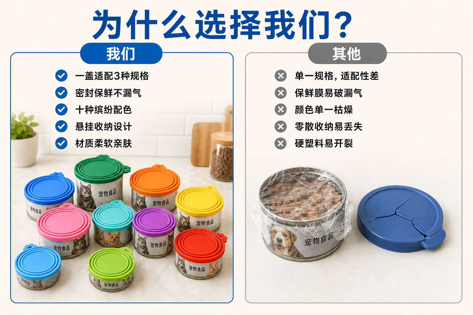 <span style="color:#2f4a52;"><span style="font-family:inter;"><strong>为什么为宠物父母选择我们的硅胶罐盖</strong></span></span> <link href="https://fonts.googleapis.com/css?family=Inter" rel="stylesheet" type="text/css" />