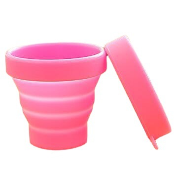 现代糖果色硅胶伸缩漱口杯200ml家用户外运动旅行商务折叠广告杯礼品