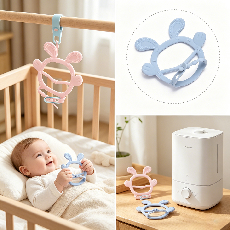 OEM ODM 婴儿出牙硅胶软玩具安全易握婴儿硅胶牙胶